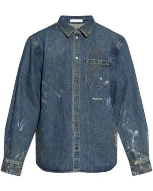 Helmut Lang Painted Denim Shirt - Blue