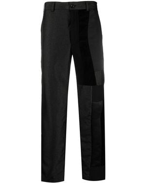 COMME DES GARÇON BLACK Patchwork Straight-Leg Trousers - Black