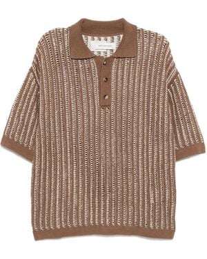Feng Chen Wang Crochet-Knit Shirt - Brown