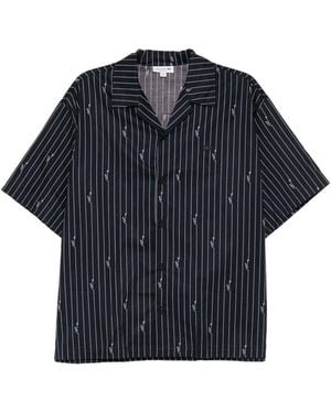 Lacoste Striped Twill Shirt - Blue