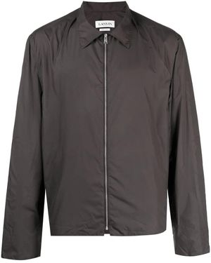 Lanvin Lightweight Zip-Up Shirt - Gray