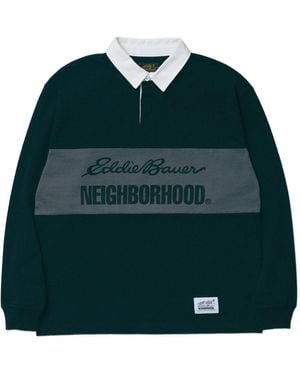 Neighborhood X Eddie Bauer Logo-Print Polo Shirt - Green