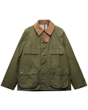 Barbour X Paul Smith Sugarlump Bedale Corduroy-Collar Jacket - Green