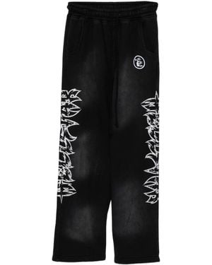 HELLSTAR Graphic-Print Track Pants - Black