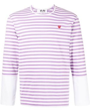 COMME DES GARÇONS PLAY Long-Sleeve Striped T-Shirt - Multicolor