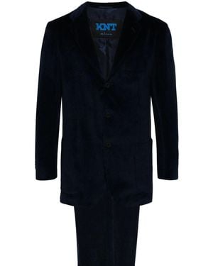 Kiton Single-Breasted Corduroy Suit - Blue