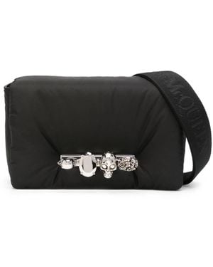 ショルダーバッグ Alexander Mcqueen Black Nylon The Puffy Knuckle Belt Bag 21847903_54797764_600.jpg