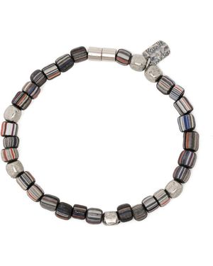 Paul Smith Striped-Beads Bracelet - Metallic