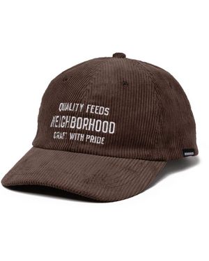 Neighborhood Corduroy Strap-Back Baseball Hat - Brown
