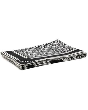 Lanvin X Future Eagle-Motif Throw Blanket - Gray