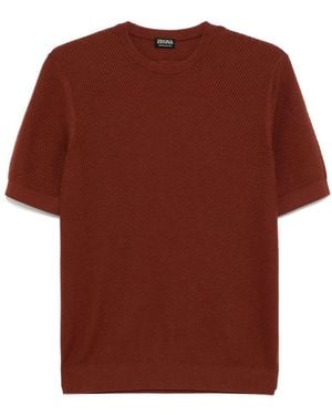 ZEGNA Cotton T-Shirt - Red