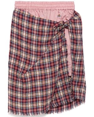 Vivienne Westwood Check Pattern Shorts - Red