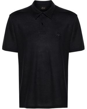 Brioni Wool Polo Shirt - Black