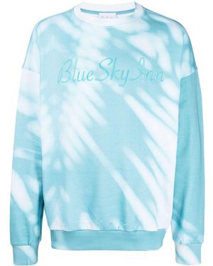 BLUE SKY INN Logo-Embroidered Cotton Sweatshirt - Blue