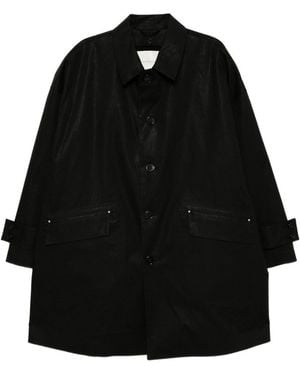Mackintosh Manteau À Boutonnière - Black