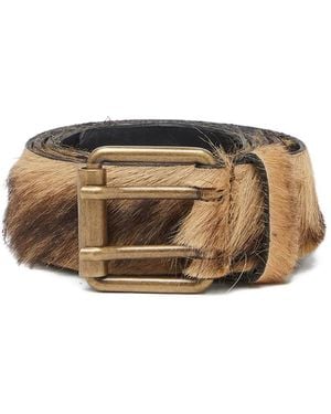DIESEL バックル レザーベルト - ブラウン
