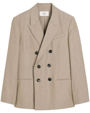 Ami Paris Mini Slit Jacket - Natural