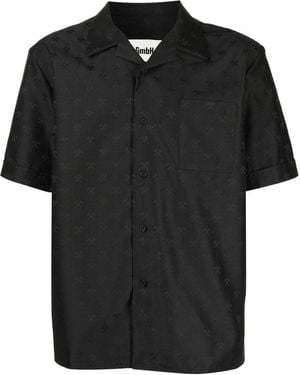 GmbH All-Over Logo Print Shirt - Black