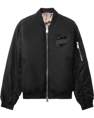 Charles Jeffrey Logo-Appliqué Bomber Jacket - Black
