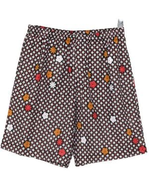 MM6 by Maison Margiela Floral-Print Swim Shorts - Red