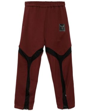 OLLY SHINDER Tri Zip Jogger Trackpants - Red