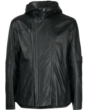 Helmut Lang Photograph-Print Leather Jacket - Black
