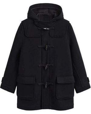 GANT Hooded Toggle-Fastening Duffle Coat - Blue
