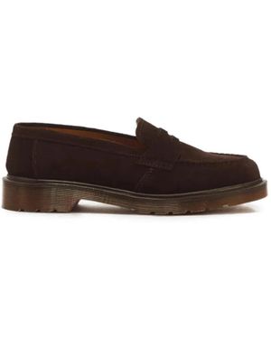 Dr. Martens Delapre Suede Penny Loafers - Brown