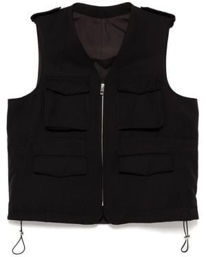 Caruso Padded Gilet - Black