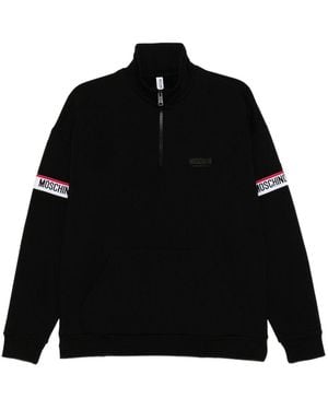 Moschino Logo-Embossed Sweatshirt - Black