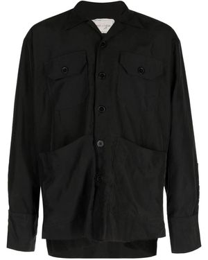 Greg Lauren Souvenir Boxy Studio Button-up Shirt - Black
