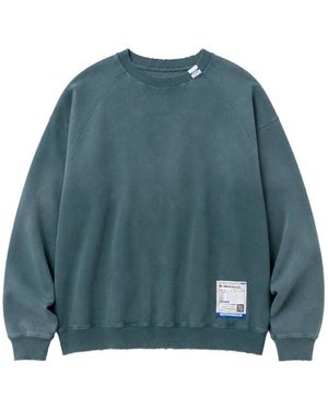 Maison Mihara Yasuhiro Sun Faded Like Distressed Sweatshirt - Blue