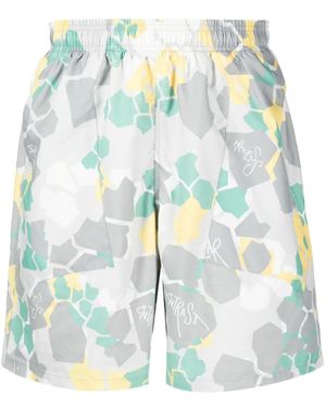 Objects IV Life Camouflage-pattern Swim Shorts - Blue