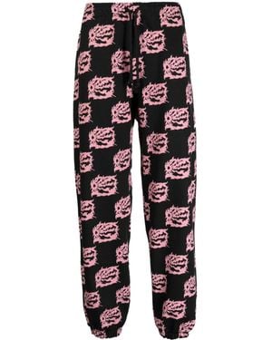 Rassvet (PACCBET) Graphic-print Cotton Track Trousers - Black