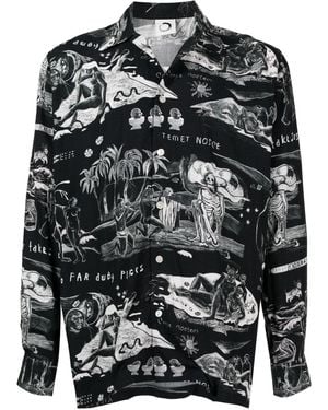 Endless Joy Graphic-print Long-sleeve Shirt - Grey