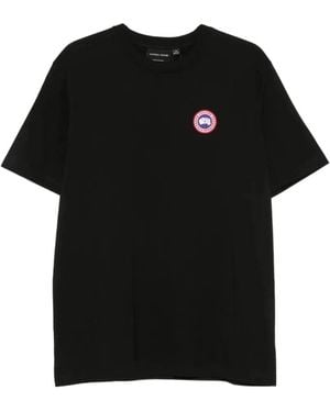 Canada Goose Logo-Patch T-Shirt - Black