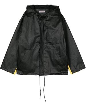 Walter Van Beirendonck Logo-Print Hooded Jacket - Black