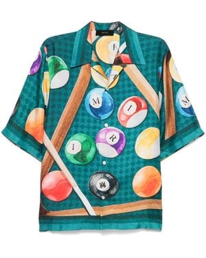 Amiri Billiards Bowling Shirt - Blue