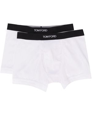 Tom Ford Logo-Waistband Boxer Shorts (Set Of Two) - White