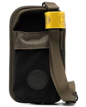 Porter-Yoshida and Co Logo-Patch Messenger Bag - Black