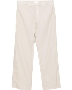 Rier Waxed Poplin Trousers - Natural