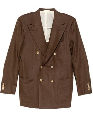 Kiton Central-Vent Jacket - Brown