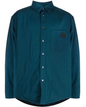 Lanvin Box-Pleat Long-Sleeved Shirt - Green