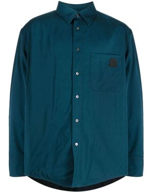 Lanvin Box-Pleat Long-Sleeved Shirt - Green