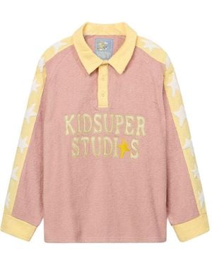 Kidsuper Stars Colourblock Polo Shirt - Pink