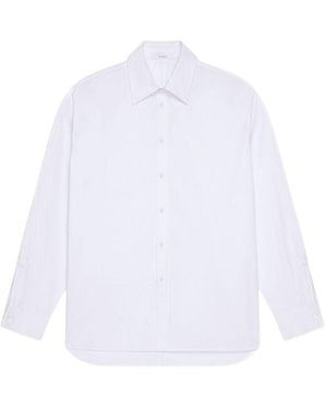 Givenchy Couture Seam Cocoon Long-Sleeve Cotton Shirt - White