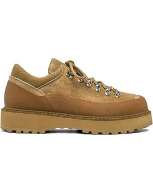 Diemme Cornaro Lace-Up Lug-Sole Trainers - Brown