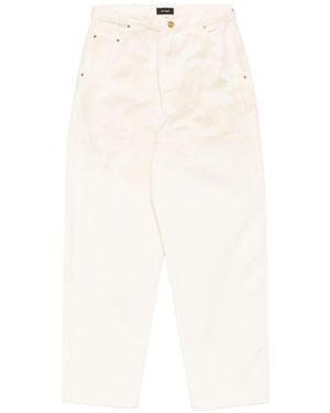 Willy Chavarria Button-Fastening Jeans - White