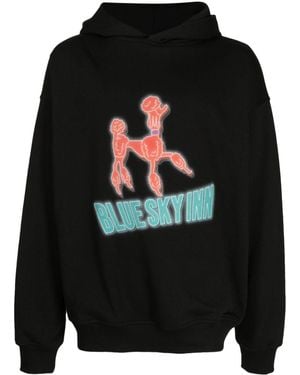 BLUE SKY INN Logo-Print Cotton Hoodie - Black