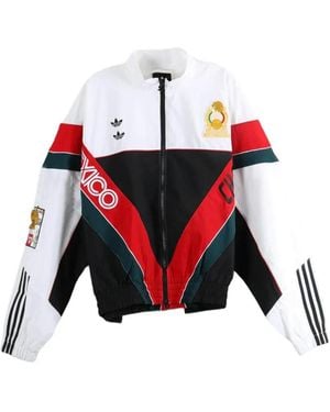 adidas X Willy Chavarria Cdm Colour-Block Logo-Patch Jacket - White